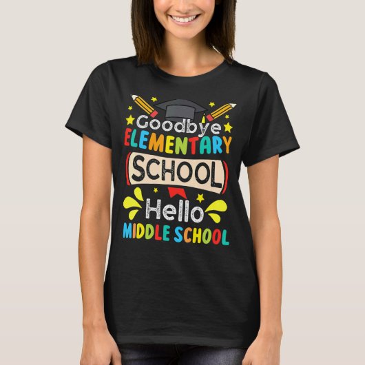 Elementair afscheid van afstuderen Hallo T-shirt (Voorkant)