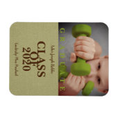 Elementair Afstuderen Moderne Foto Textiel Magneet (Horizontaal)