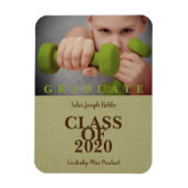 Elementair Afstuderen Moderne Foto Textiel Magneet (Verticaal)