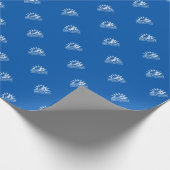 Elementair blauw verpakkingspapier voor breedband cadeaupapier (Hoek)