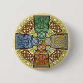 Elementair Celtic Cross Medallion Ronde Button 5,7 Cm (Voorkant)