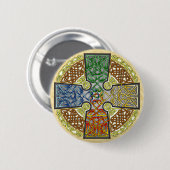 Elementair Celtic Cross Medallion Ronde Button 5,7 Cm (Voorkant /achterkant)