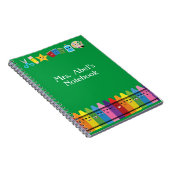 Elementair en voorschoolse leraar Cute Kawaii Notitieboek (Rechterzijde)