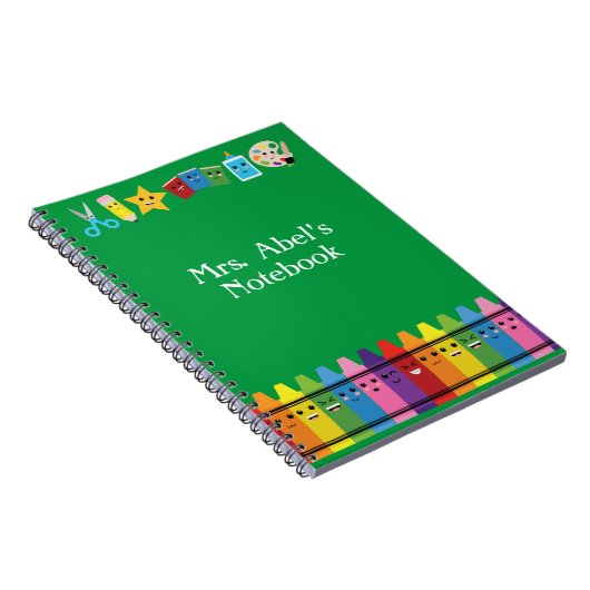 Elementair en voorschoolse leraar Cute Kawaii Notitieboek (Rechterzijde)