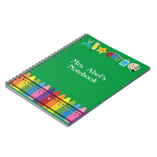 Elementair en voorschoolse leraar Cute Kawaii Notitieboek (Linkerzijde)