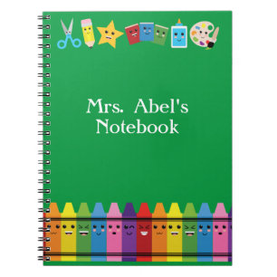 Elementair en voorschoolse leraar Cute Kawaii Notitieboek