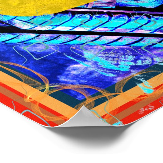 Elementair ether binnen aarde meditatie hulp Tattv Poster (Hoek)