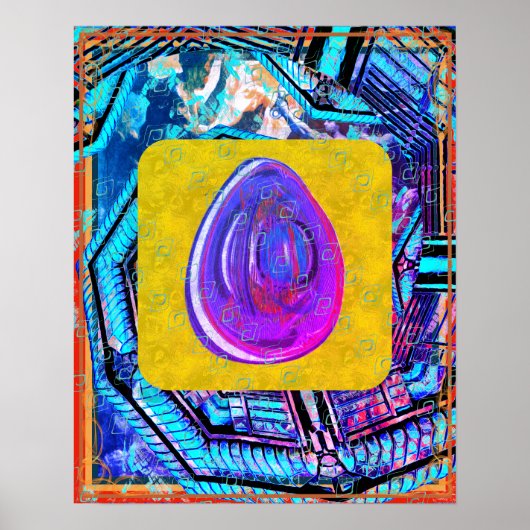 Elementair ether binnen aarde meditatie hulp Tattv Poster (Voorkant)