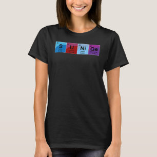Elementair Geniaal Periodiek Tabelwoord T-shirt