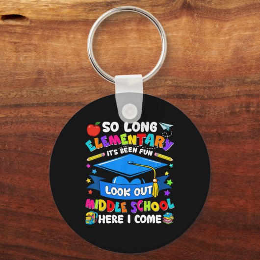 Elementair Het was leuk om naar de middelbare scho Sleutelhanger (Voorkant)