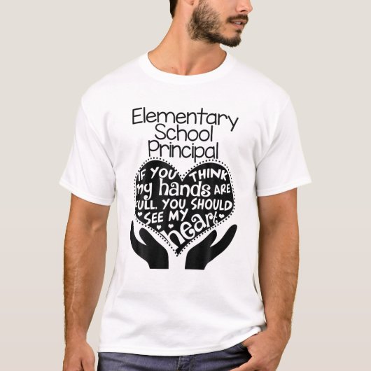 Elementair hoofdvak T Hands School leraar T-shirt (Voorkant)