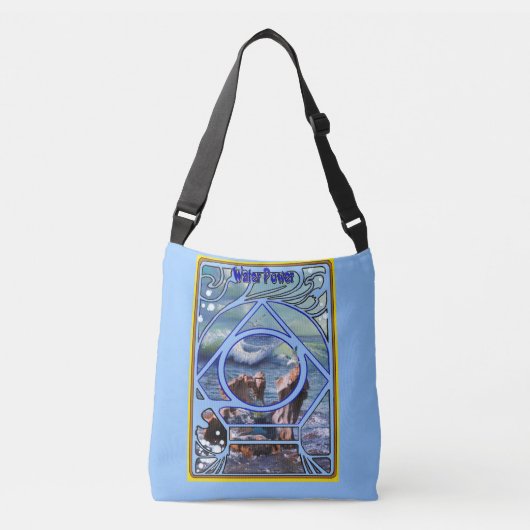 Elementair kaartontwerp van water crossbody tas (Voorkant)