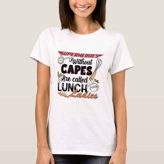 Elementair Lunch Lady Shirt, Cafeteria Worker T-shirt (Voorkant)