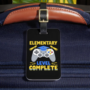 Elementair niveau Complete Gaming Gamer Afstuderen Bagagelabel