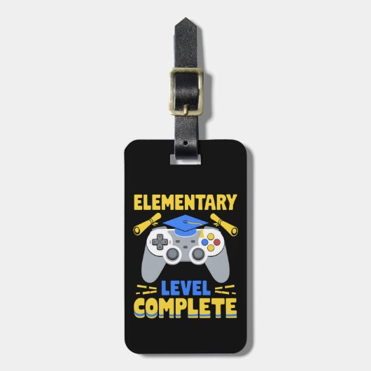 Elementair niveau Complete Gaming Gamer Afstuderen Bagagelabel (Voorkant verticaal)