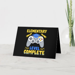 Elementair niveau Complete Gaming Gamer Afstuderen Bedankkaart
