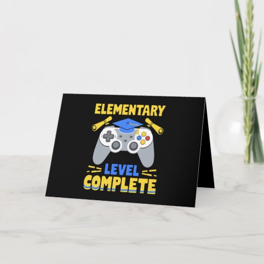 Elementair niveau Complete Gaming Gamer Afstuderen Bedankkaart (Voorkant)