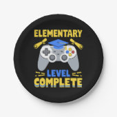 Elementair niveau Complete Gaming Gamer Afstuderen Papieren Bordje (Voorkant)