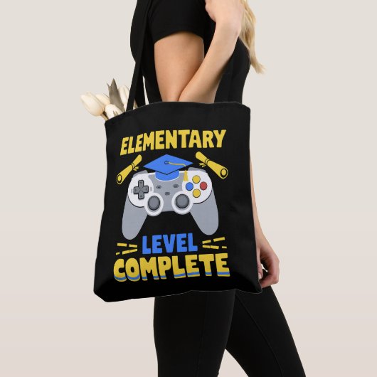 Elementair niveau Complete Gaming Gamer Afstuderen Tote Bag (Dichtbij)