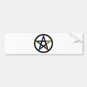 Elementair pentacle bumpersticker (Voorkant)