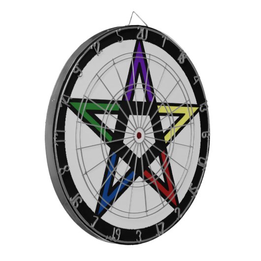 Elementair pentacle dartbord (Voorkant Links)