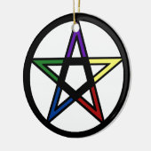 Elementair pentacle keramisch ornament (Links)