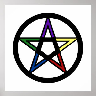 Elementair pentacle poster