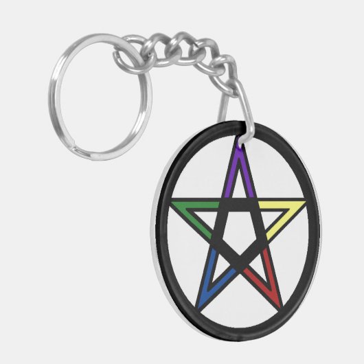 Elementair pentacle sleutelhanger (Voorkant Links)