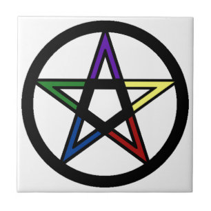Elementair pentacle tegeltje