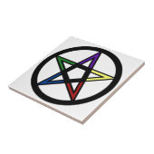 Elementair pentacle tegeltje (Zijkant)