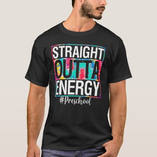 Elementair recht uit energie leraar leven Stropdas T-shirt (Voorkant)