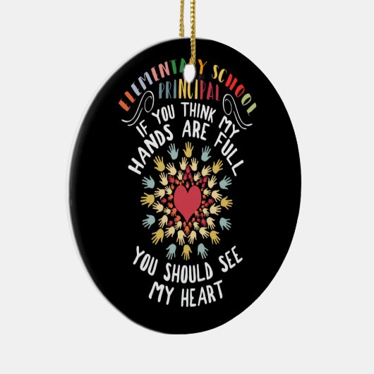 Elementair schoolhoofd keramisch ornament (Rechts)