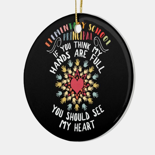 Elementair schoolhoofd keramisch ornament (Links)