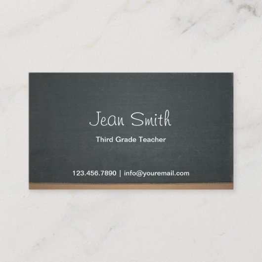 Elementair schoolleraar Chalkboard Visitekaartje (Voorkant)