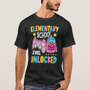 Elementair schoolniveau ontgrendelde videoband Ter T-shirt
