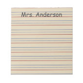 Elementair schoolschrijfpapier notitieblok (Voorkant)