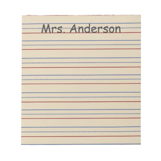 Elementair schoolschrijfpapier notitieblok (Voorkant)