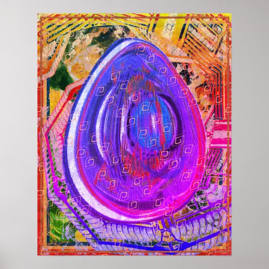 Elementair symbool Ether Meditatiehulp Tattva Poster (Voorkant)