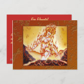 Elementair van de brand briefkaart (Voorkant / Achterkant)