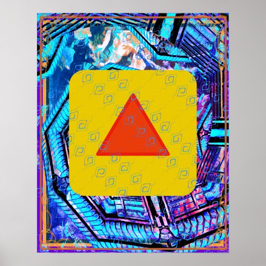 Elementair vuur binnen aarde meditatie hulp Tattva Poster (Voorkant)