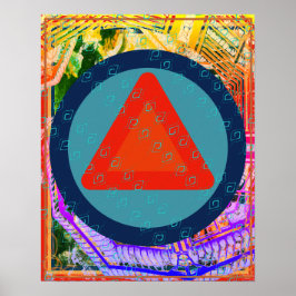 Elementair vuur binnen luchtmeditatiehulp Tattva Poster