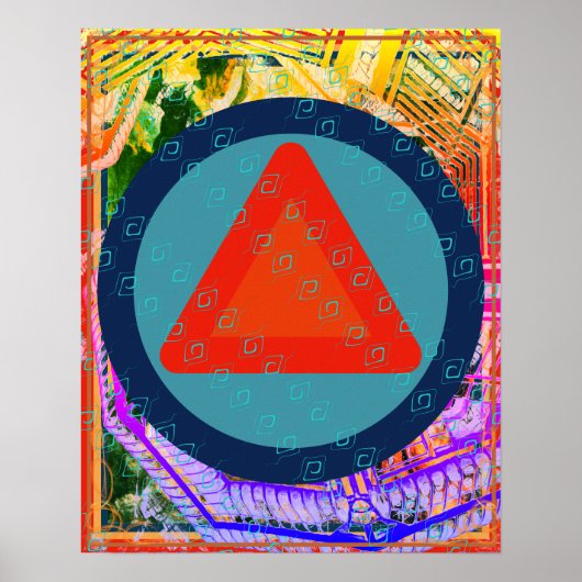 Elementair vuur binnen luchtmeditatiehulp Tattva Poster (Voorkant)