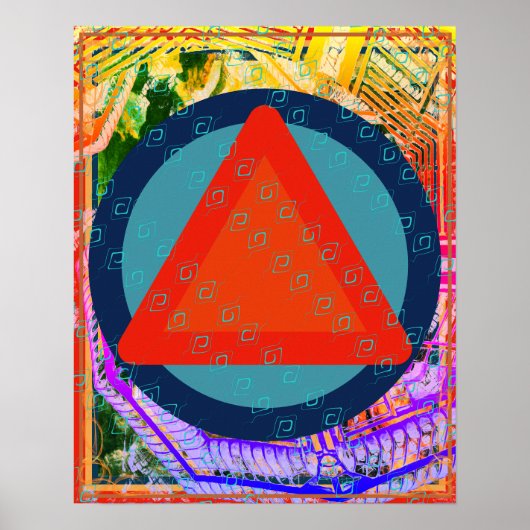 Elementair vuur binnen luchtmeditatiehulp Tattva Poster (Voorkant)