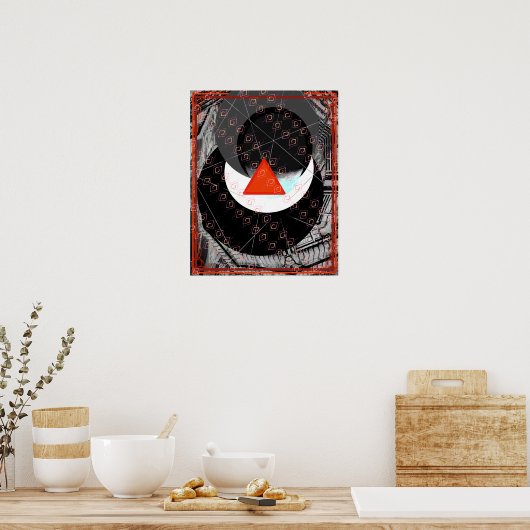 Elementair vuur binnen water meditatie hulp Tattva Poster (Keuken)