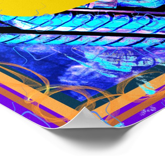 Elementair water binnen aarde meditatie hulp Tattv Poster (Hoek)