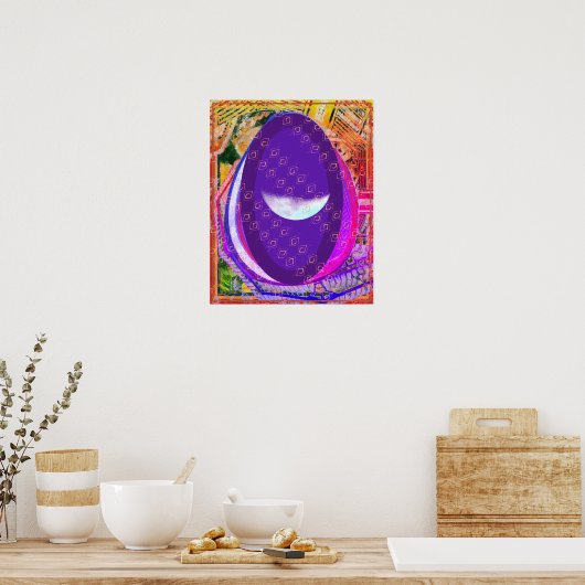 Elementair water binnen Ether Meditatiehulp Tattva Poster (Keuken)