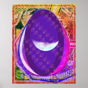 Elementair water binnen Ether Meditatiehulp Tattva Poster