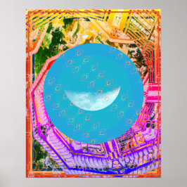 Elementair water in lucht meditatie hulp Tattva Poster