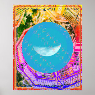 Elementair water in lucht meditatie hulp Tattva Poster