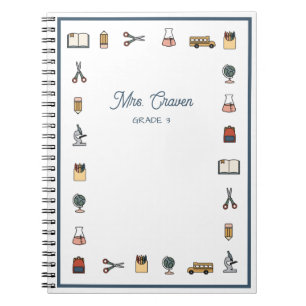 Elementair Wereldbol van het leerlingwezen Notitie Notitieboek